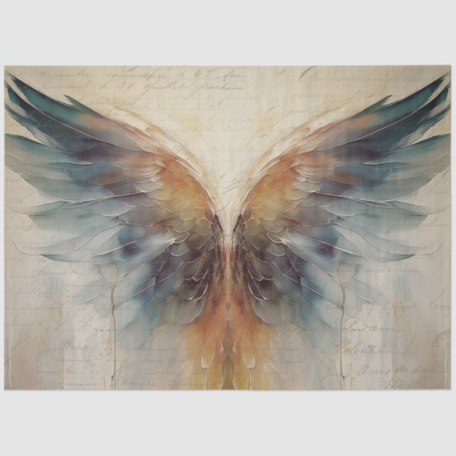 Papel De Seda Angel Wings 2 Impressionismo do Abstrato etéreo (Frente )
