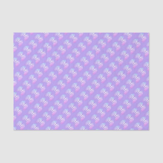 Papel De Seda ANGEL WINGS Fairy Purple Patterno (Frente )