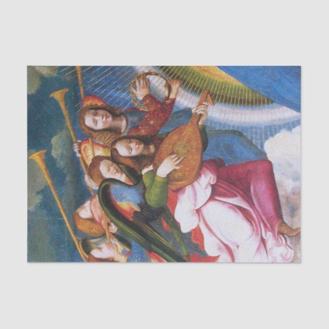 PAPEL DE SEDA ÂNGULOS DE NATAL MUSICAL (Frente )