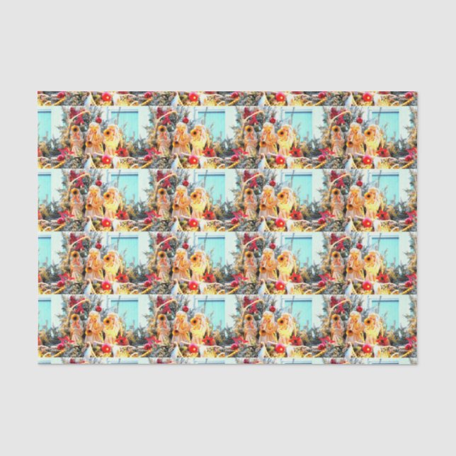 Papel De Seda Ângulos de trompete do Feliz Natal (Frente )