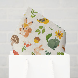 Papel De Seda Animais da Floresta Bebê