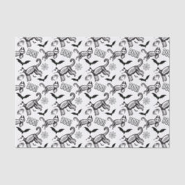 Papel De Seda Animais de Esqueleto Branco