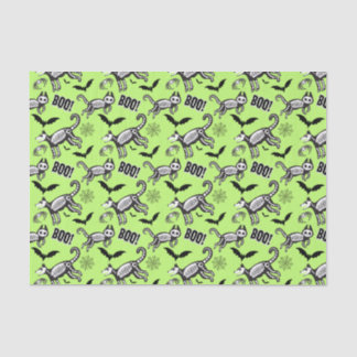 Papel De Seda Animais de Esqueleto Verde