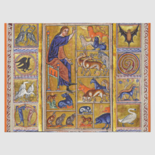 PAPEL DE SEDA ANIMAIS DE NOMEAÇÃO DE ADAM,BESTIÁRIO MÉDIO,DERES,