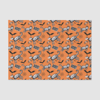 Papel De Seda Animais do Esqueleto Laranja