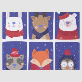 Papel De Seda Animais Feriados Cutes