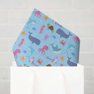Papel De Seda Animais Marinhos Decoupage