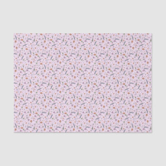 Papel De Seda Animais Microscópicos de Rosa