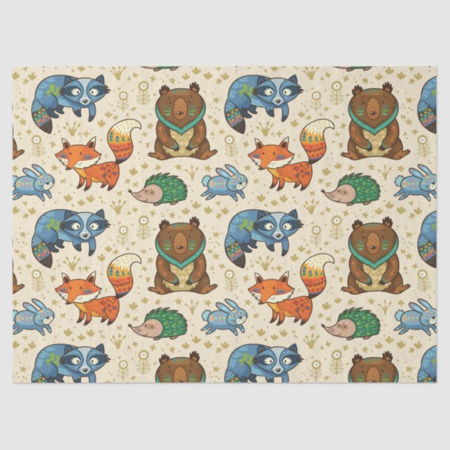 Papel De Seda Animais preciosos da Natureza (Frente )