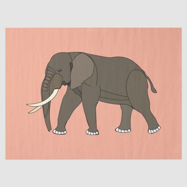 Papel De Seda Animal Elefante (Frente )