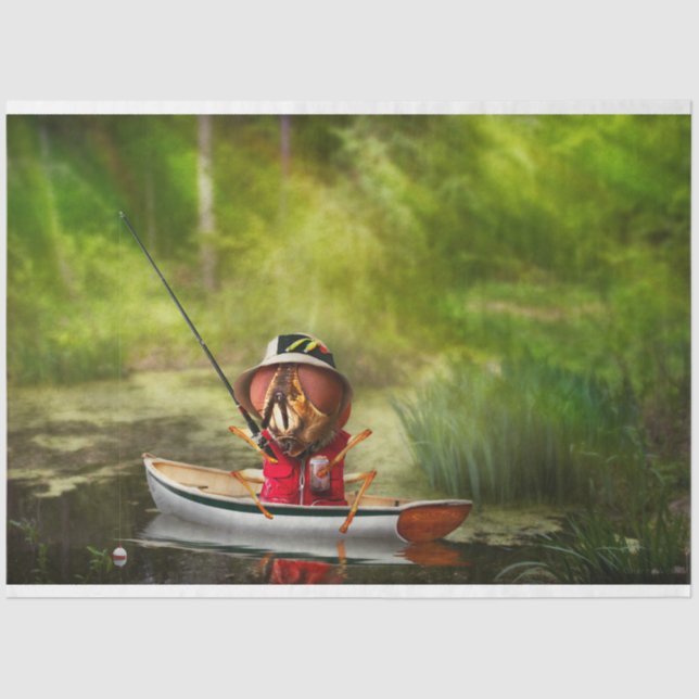 Papel De Seda Animal - Voar - Pesca com isca artificial (Frente )