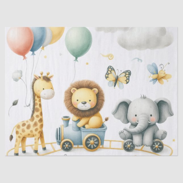 Papel De Seda Animals birthday (Frente )
