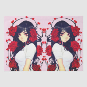 Papel De Seda Anime rosa