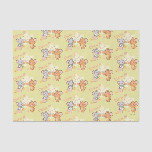 Papel De Seda Anime Tuffy e Jerry Cheers para Queijo (Frente )