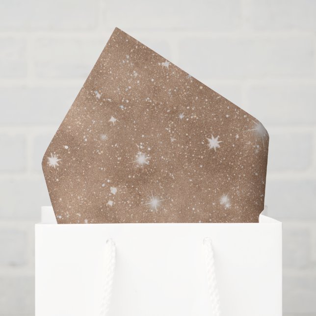 Papel De Seda Aniversário Brilho Cacau Marrom (Sacola de presentes)