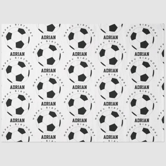 Papel De Seda Aniversário da Bola de Futebol (Frente )