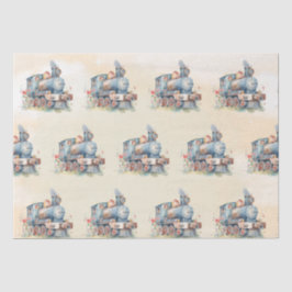 Papel De Seda Aniversário da Garota do Motor de Comboio