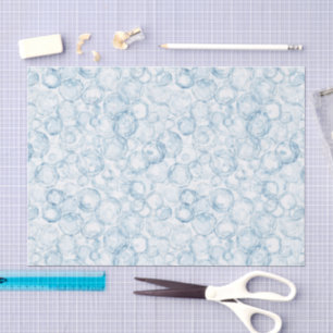 Papel De Seda Aniversário das Bolhas Azuis