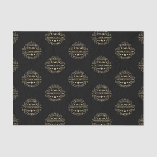 Papel De Seda Aniversário de 1980 (Frente )