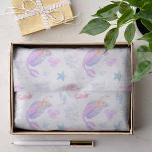 Papel De Seda Aniversário de 1 ano da Menina com Padrão de Serei