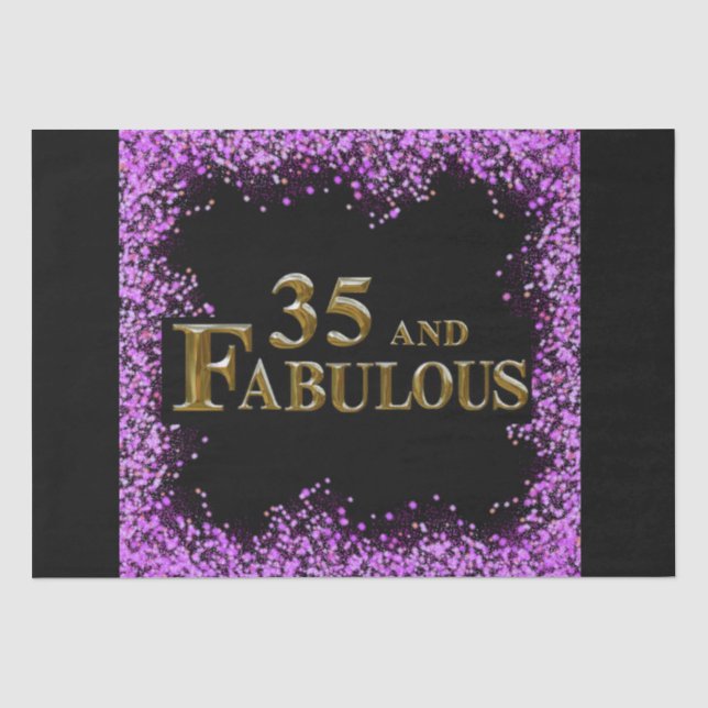 Papel De Seda Aniversário de 35 anos (Frente )