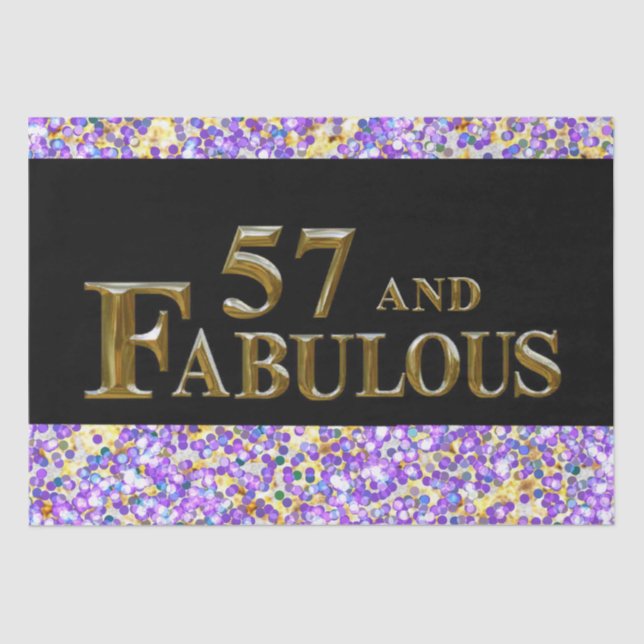 Papel De Seda Aniversário de 57 anos (Frente )