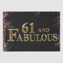 Papel De Seda Aniversário de 61 anos