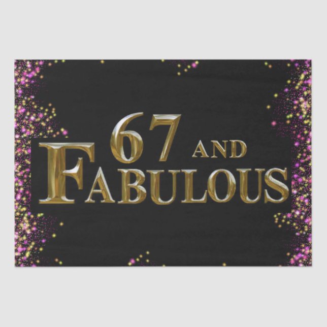 Papel De Seda Aniversário de 67 anos (Frente )