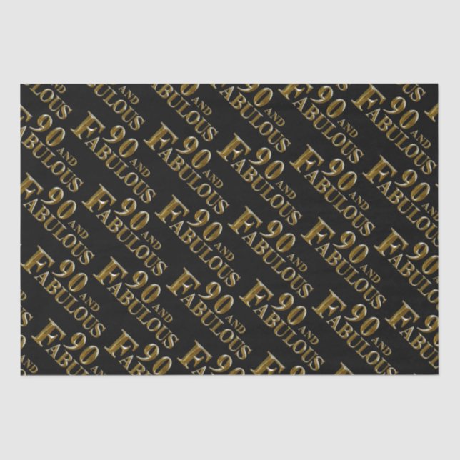 Papel De Seda Aniversário de 90 anos (Frente )