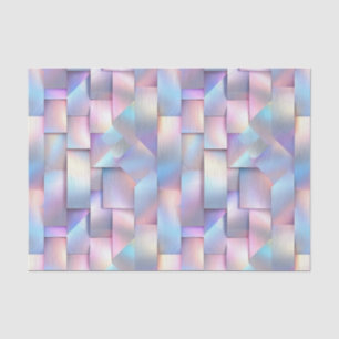 Papel De Seda Aniversário de Casamento Decoupage Geométrico Irid