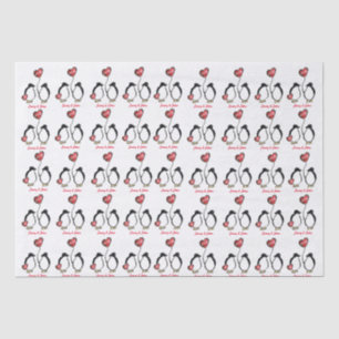 Papel De Seda Aniversário de casamento do 25 de pinguim (ou de q