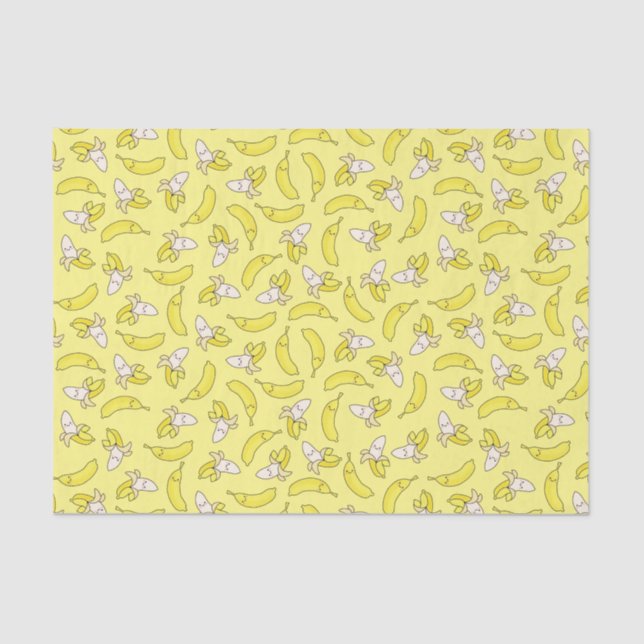 Papel De Seda Aniversário de criança de Banana Cute Kawaii (Frente )