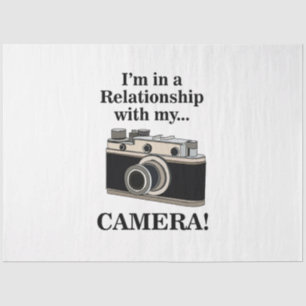 Papel De Seda Aniversário de Fotógrafo Divertido Câmera Antiga