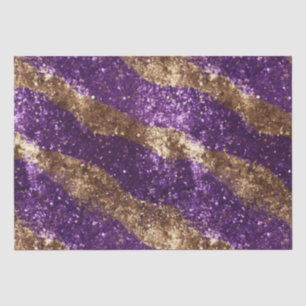 Papel De Seda Aniversário de Glitter Purple Dourado Sparkle