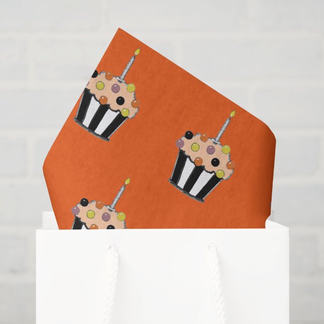 Papel De Seda Aniversário de Halloween (Sacola de presentes)