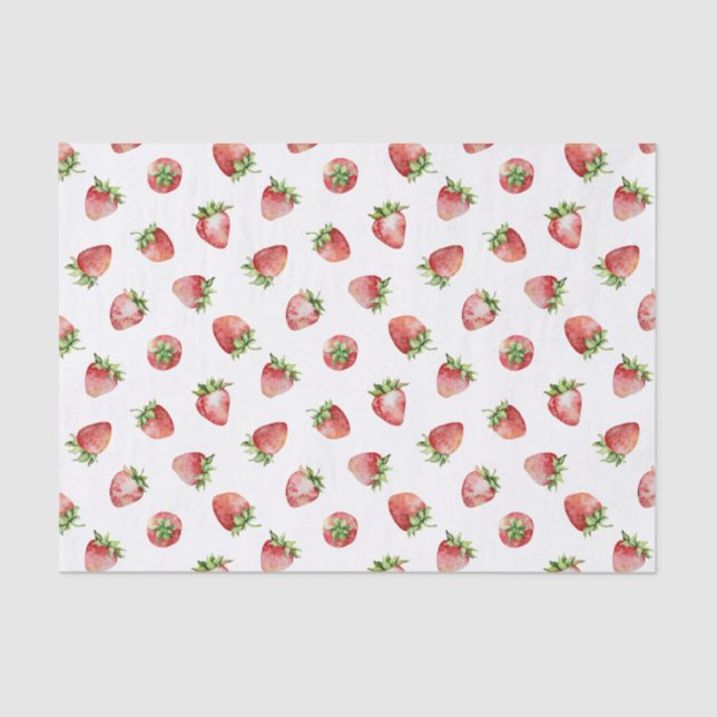 Papel De Seda Aniversário de Morango (Frente )
