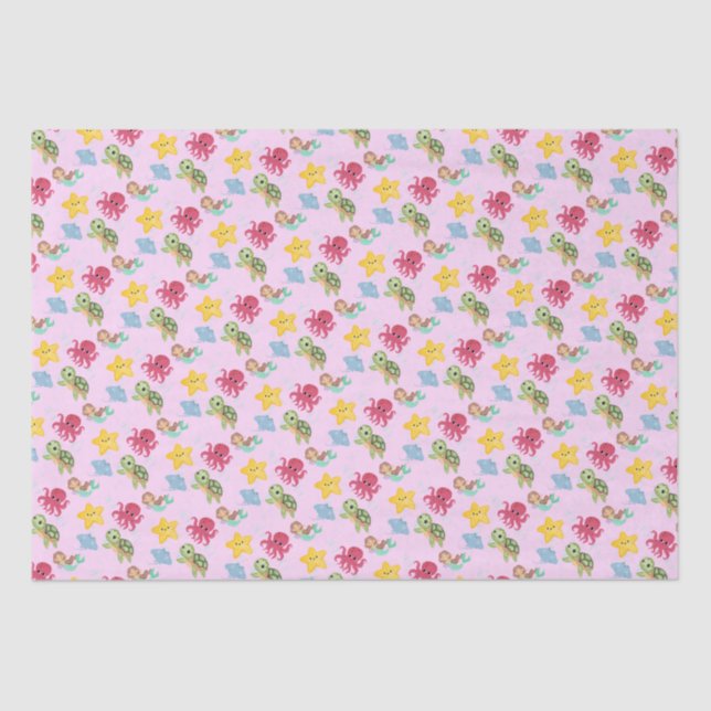 Papel De Seda aniversário de tartaruga arco-íris (Frente )