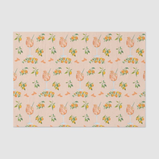 Papel De Seda Aniversário de Verão Spritz (Frente )