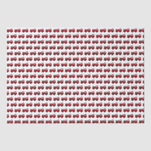 Papel De Seda Aniversário do Caminhão de Fogo Vermelho