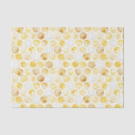 Papel De Seda Aniversário do Dourado Yellow Honeycomb