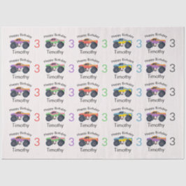 Papel De Seda Aniversário do Monster Trucks