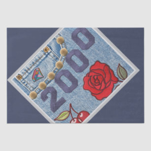 Papel De Seda Aniversário do Poster vintage 2000 ou Reunião