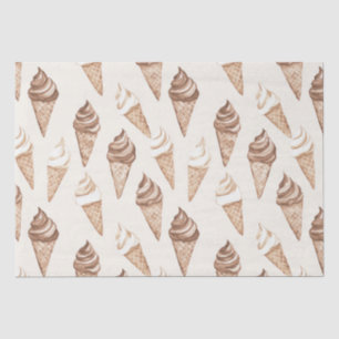 Papel De Seda Aniversário do Sorvete Mocha Chocolate