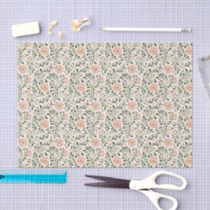 Papel De Seda Aniversário Floral Pink Chic