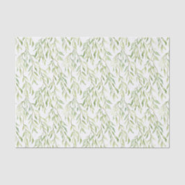 Papel De Seda Aniversário Folhas Verdes
