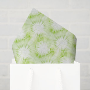 Papel De Seda Aniversário Tie Dye Verde Limão Menta