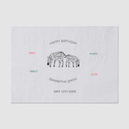 Papel De Seda Aniversário, Zebras Quenianas bonitas e felizes