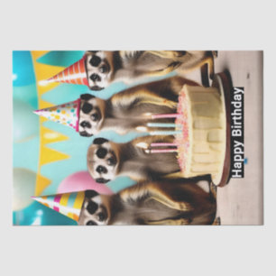 Papel De Seda Aniversários Com Bolo,