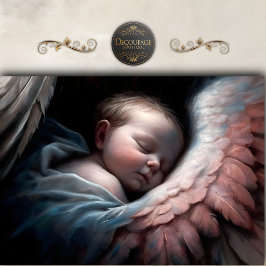 Papel De Seda Anjo Bebê Dormindo Asas Temperamentais Decoupagem