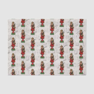 Papel De Seda Anjo de Natal Vintage Religião Vitoriana Menina